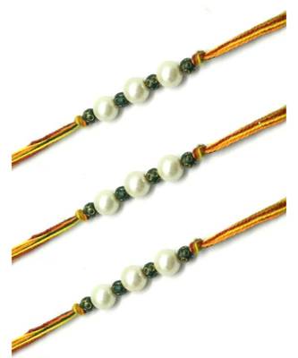 Multicolor Jewellery Designer Fancy Stylish Beautiful Combo (Set Of 3) Rakhi For Brother 2