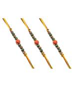 Multicolor Jewellery Designer Fancy Stylish Beautiful Combo (Set Of 3) Rakhi For Brother