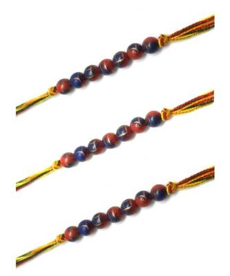 Multicolor Jewellery Designer Fancy Stylish Beautiful Combo (Set Of 3) Rakhi For Brother 1