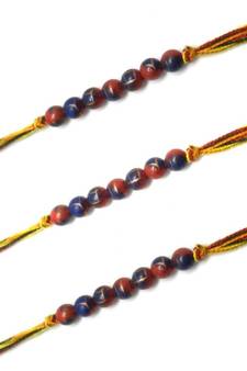 Multicolor Jewellery Designer Fancy Stylish Beautiful Combo (Set Of 3) Rakhi For Brother