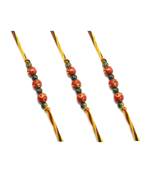 Multicolor Jewellery Designer Fancy Stylish Beautiful Combo (Set Of 3) Rakhi For Brother
