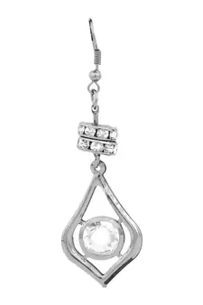 Grey Color Pearl Earing Diamond Design For Womens & Girls