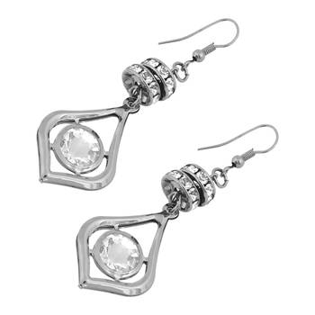 Grey Color Pearl Earing Diamond Design For Womens & Girls 3