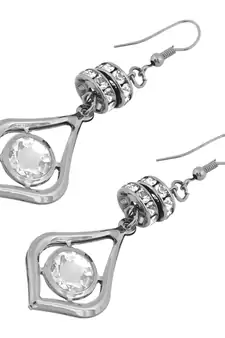Grey Color Pearl Earing Diamond Design For Womens & Girls
