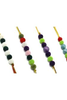 Multicolor Jewellery Designer Fancy Stylish Beautiful Combo (Set Of 4) Rakhi For Brother