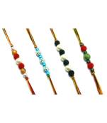 Multicolor Jewellery Designer Fancy Stylish Beautiful Combo (Set Of 4) Rakhi For Brother