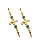 Multicolor Jewellery Designer Fancy Stylish Beautiful Combo (Set Of 2) Rakhi For Brother