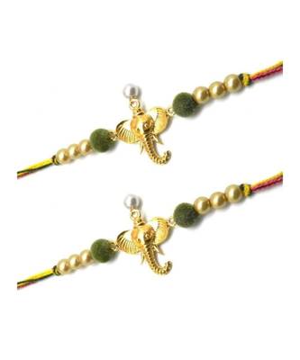 Multicolor Jewellery Designer Fancy Stylish Beautiful Combo (Set Of 2) Rakhi For Brother 2