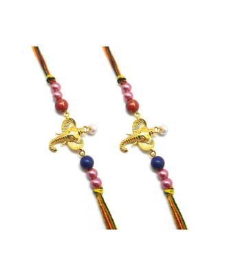 Multicolor Jewellery Designer Fancy Stylish Beautiful Combo (Set Of 2) Rakhi For Brother 1