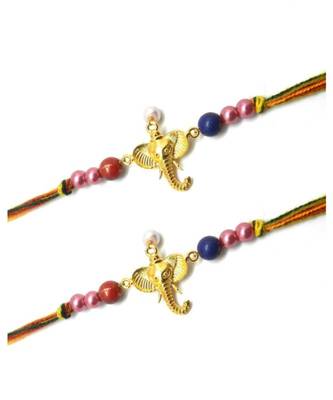 Multicolor Jewellery Designer Fancy Stylish Beautiful Combo (Set Of 2) Rakhi For Brother 2