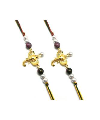 Multicolor Jewellery Designer Fancy Stylish Beautiful Combo (Set Of 2) Rakhi For Brother 1