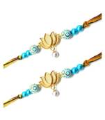 Multicolor Jewellery Designer Fancy Stylish Beautiful Combo (Set Of 2) Rakhi For Brother