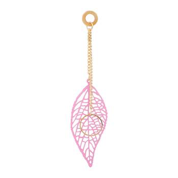 Pink Color Stylish Leaf Shape Party Wear Earrings/Jhumki For Girls And Women 2