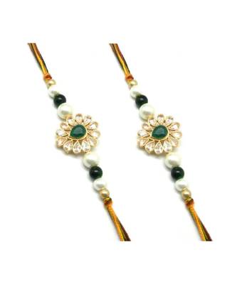 Multicolor Jewellery Designer Fancy Stylish Beautiful Combo (Set Of 2) Rakhi For Brother 1