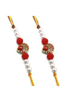 Multicolor Jewellery Designer Fancy Stylish Beautiful Combo (Set Of 2) Rakhi For Brother