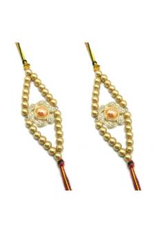 Multicolor Jewellery Designer Fancy Stylish Beautiful Combo (Set Of 2) Rakhi For Brother