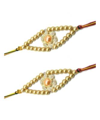 Multicolor Jewellery Designer Fancy Stylish Beautiful Combo (Set Of 2) Rakhi For Brother 2