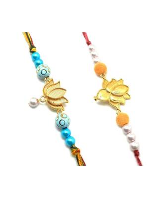Multicolor Jewellery Designer Fancy Stylish Beautiful Combo (Set Of 2) Rakhi For Brother 1