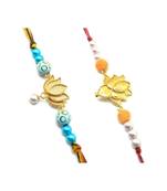 Multicolor Jewellery Designer Fancy Stylish Beautiful Combo (Set Of 2) Rakhi For Brother