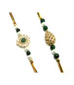 Multicolor Jewellery Designer Fancy Stylish Beautiful Combo (Set Of 2) Rakhi For Brother