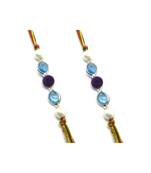 Multicolor Jewellery Designer Fancy Stylish Beautiful Combo (Set Of 2) Rakhi For Brother
