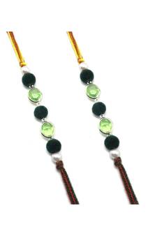 Multicolor Jewellery Designer Fancy Stylish Beautiful Combo (Set Of 2) Rakhi For Brother