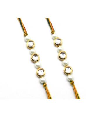 Multicolor Jewellery Designer Fancy Stylish Beautiful Combo (Set Of 2) Rakhi For Brother 1