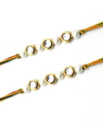 Multicolor Jewellery Designer Fancy Stylish Beautiful Combo (Set Of 2) Rakhi For Brother 2