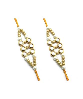 Multicolor Jewellery Designer Fancy Stylish Beautiful Combo (Set Of 2) Rakhi For Brother 1