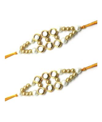 Multicolor Jewellery Designer Fancy Stylish Beautiful Combo (Set Of 2) Rakhi For Brother 2