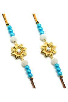 Multicolor Jewellery Designer Fancy Stylish Beautiful Combo (Set Of 2) Rakhi For Brother