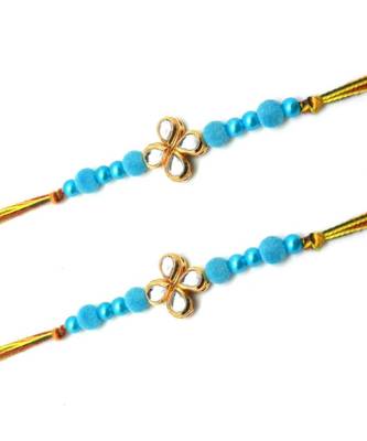 Multicolor Jewellery Designer Fancy Stylish Beautiful Combo (Set Of 2) Rakhi For Brother 2