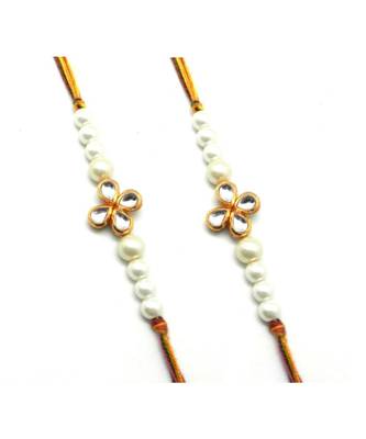 Multicolor Jewellery Designer Fancy Stylish Beautiful Combo (Set Of 2) Rakhi For Brother 1