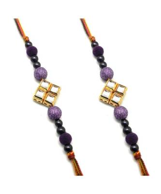 Multicolor Jewellery Designer Fancy Stylish Beautiful Combo (Set Of 2) Rakhi For Brother 1