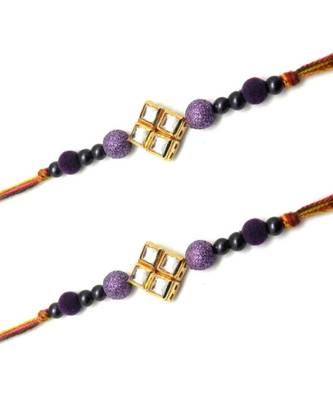 Multicolor Jewellery Designer Fancy Stylish Beautiful Combo (Set Of 2) Rakhi For Brother 2