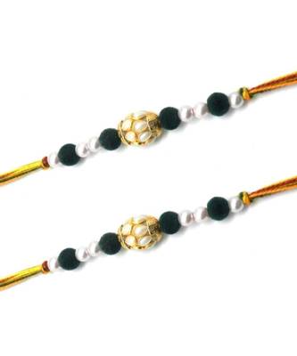 Multicolor Jewellery Designer Fancy Stylish Beautiful Combo (Set Of 2) Rakhi For Brother 2