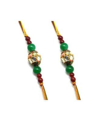 Multicolor Jewellery Designer Fancy Stylish Beautiful Combo (Set Of 2) Rakhi For Brother 2
