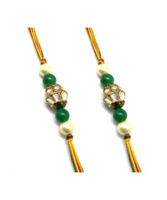 Multicolor Jewellery Designer Fancy Stylish Beautiful Combo (Set Of 2) Rakhi For Brother 1