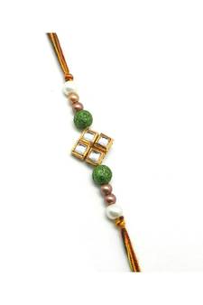 Multicolor Jewellery Designer Fancy Stylish Beautiful Rakhi For Brother