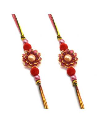 Multicolor Jewellery Designer Fancy Stylish Beautiful Combo (Set Of 2) Rakhi For Brother 1