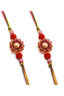 Multicolor Jewellery Designer Fancy Stylish Beautiful Combo (Set Of 2) Rakhi For Brother