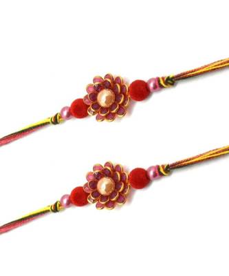 Multicolor Jewellery Designer Fancy Stylish Beautiful Combo (Set Of 2) Rakhi For Brother 2