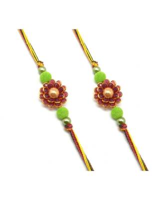 Multicolor Jewellery Designer Fancy Stylish Beautiful Combo (Set Of 2) Rakhi For Brother 1