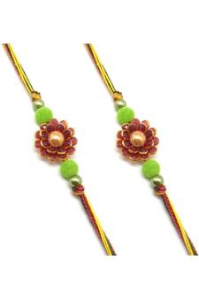 Multicolor Jewellery Designer Fancy Stylish Beautiful Combo (Set Of 2) Rakhi For Brother