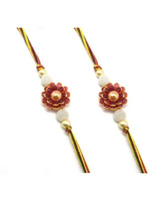 Multicolor Jewellery Designer Fancy Stylish Beautiful Combo (Set Of 2) Rakhi For Brother 1
