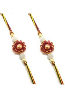 Multicolor Jewellery Designer Fancy Stylish Beautiful Combo (Set Of 2) Rakhi For Brother