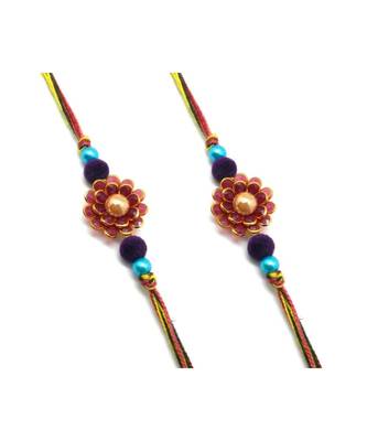 Multicolor Jewellery Designer Fancy Stylish Beautiful Combo (Set Of 2) Rakhi For Brother 1