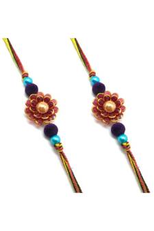 Multicolor Jewellery Designer Fancy Stylish Beautiful Combo (Set Of 2) Rakhi For Brother