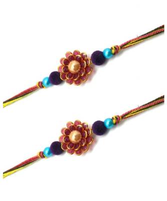 Multicolor Jewellery Designer Fancy Stylish Beautiful Combo (Set Of 2) Rakhi For Brother 2