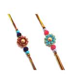 Multicolor Jewellery Designer Fancy Stylish Beautiful Combo (Set Of 2) Rakhi For Brother